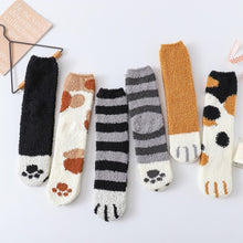 Load image into Gallery viewer, PawPrint Fuzzy Socks