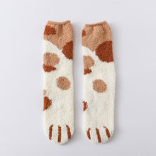 Load image into Gallery viewer, PawPrint Fuzzy Socks