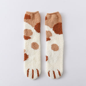 PawPrint Fuzzy Socks