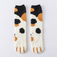 Load image into Gallery viewer, PawPrint Fuzzy Socks