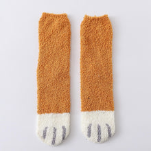 Load image into Gallery viewer, PawPrint Fuzzy Socks