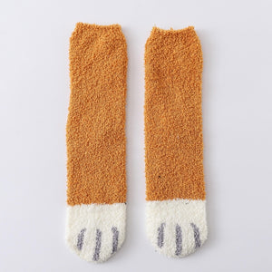 PawPrint Fuzzy Socks