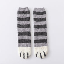 Load image into Gallery viewer, PawPrint Fuzzy Socks